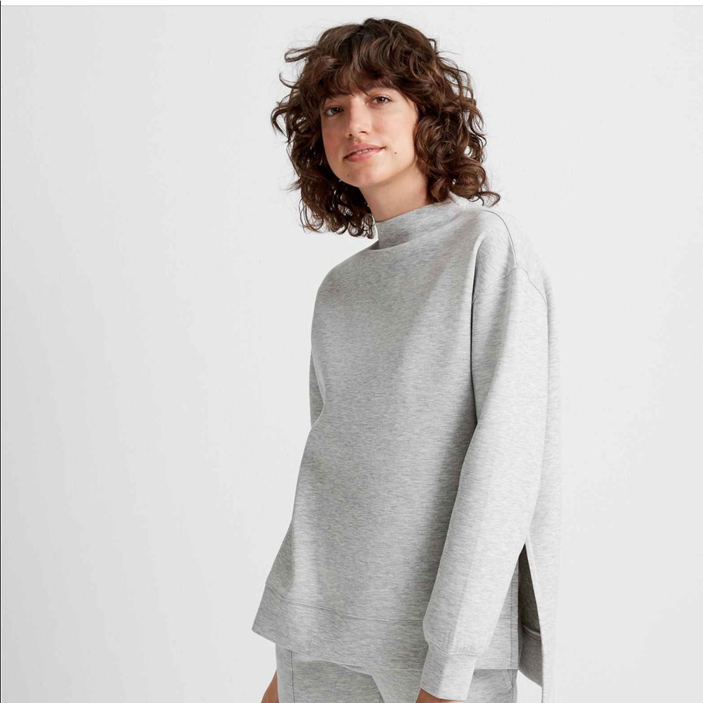 COPY - Club Monaco mock neck grey sweatshirt size small
